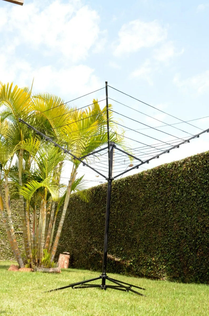 Varal Giratório Móvel Preto