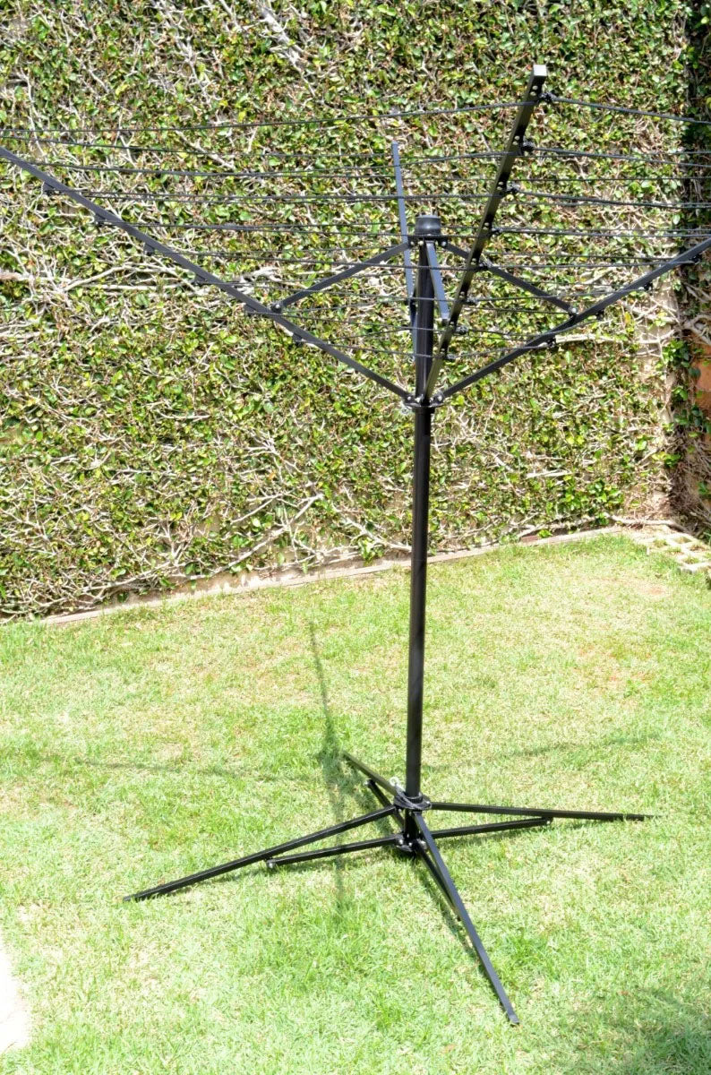 Varal Giratório Móvel Preto