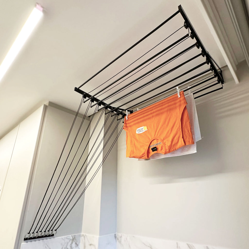 Varal Individual de Parede Preto