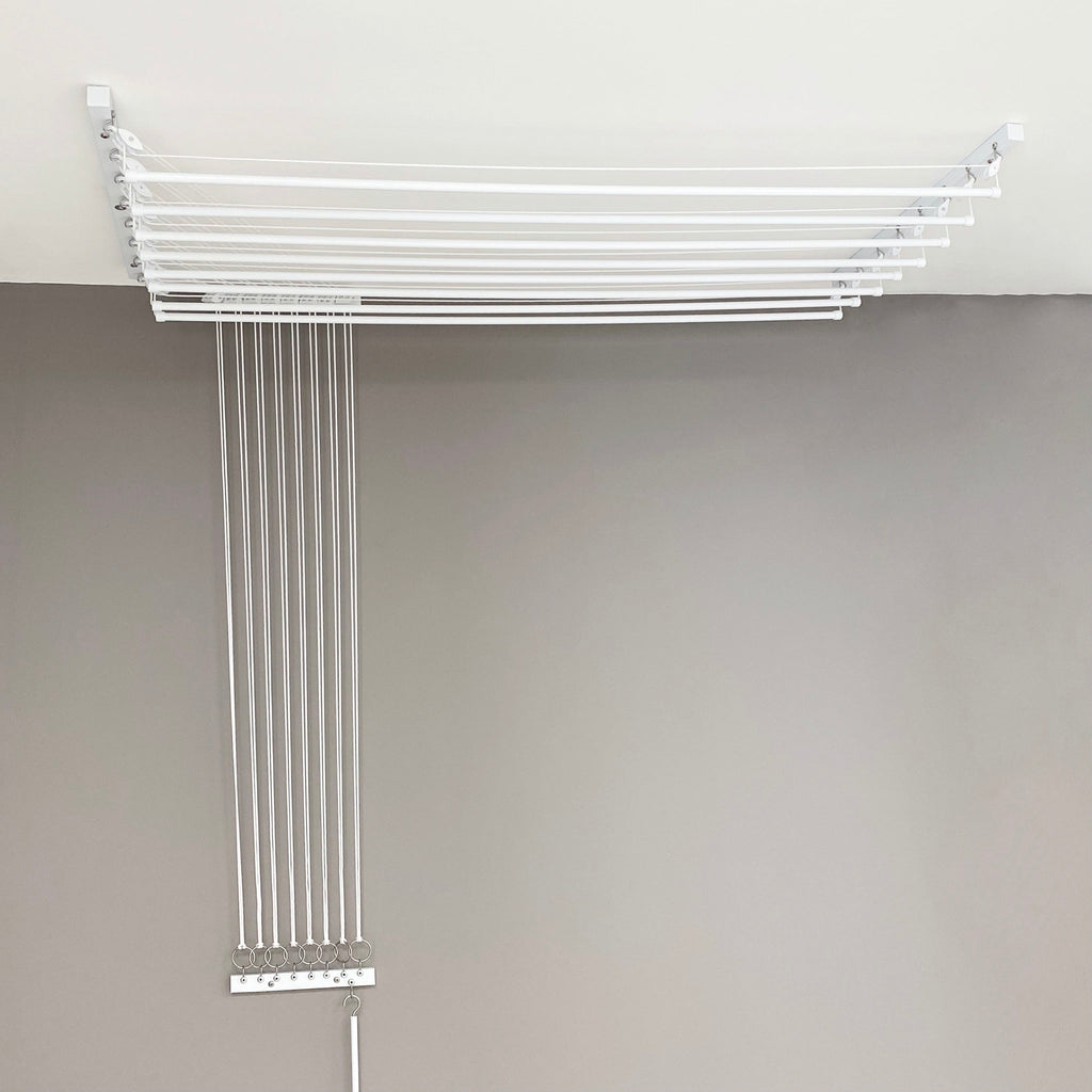 Varal Individual de Teto com Jogo de Roldanas Preto