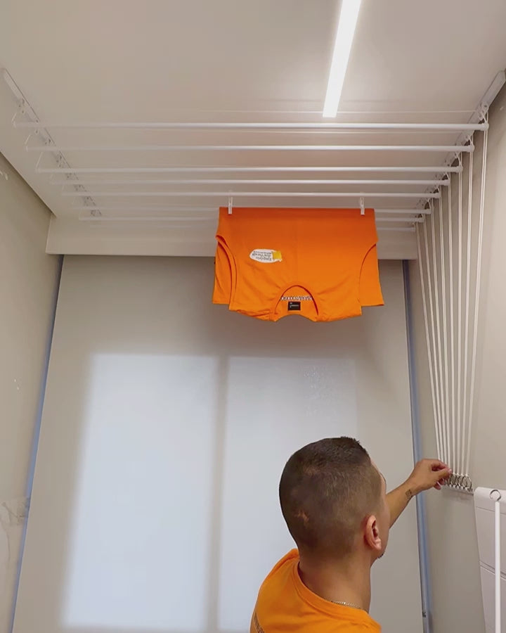 Varal Individual de Teto 6 varetas 86x49cm