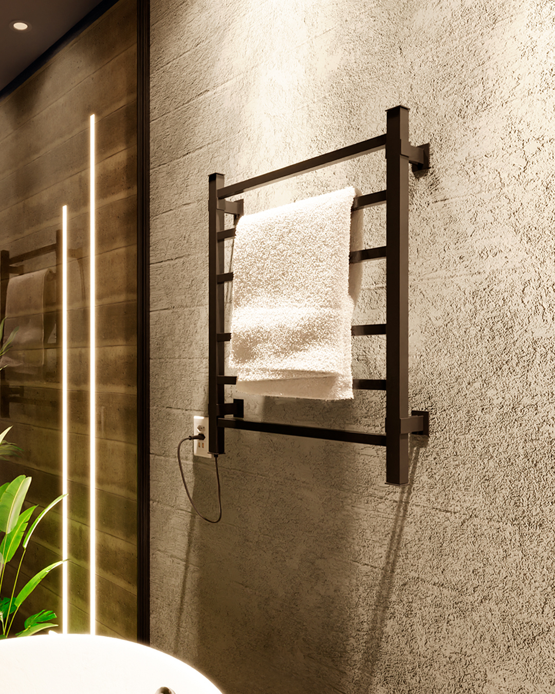 Toalheiro Térmico Piazza Preto Seccare