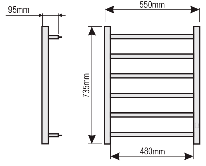 Toalheiro Térmico Unique Slim Inox Aiello