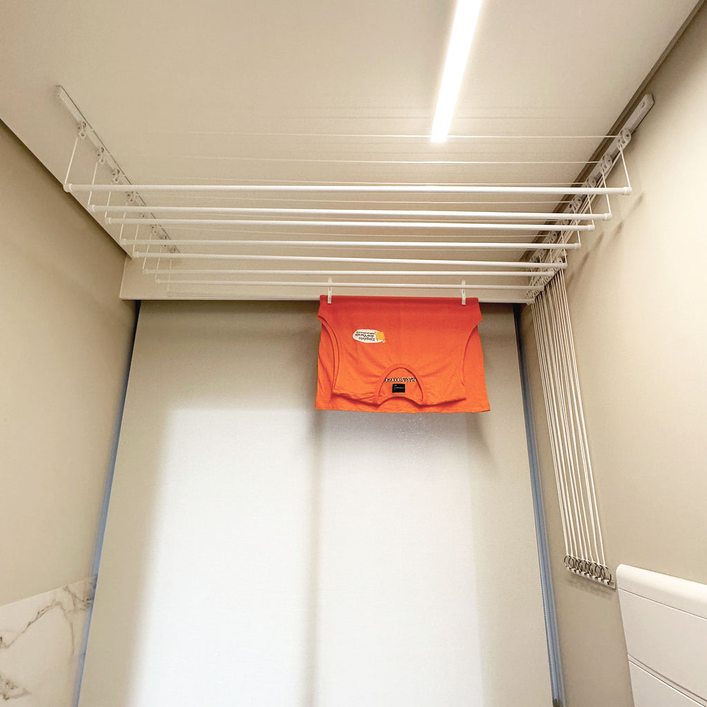 Varal Individual de Teto e Parede com Jogo de Roldanas