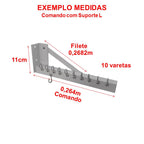 Comando com Suporte L para Varal Individual