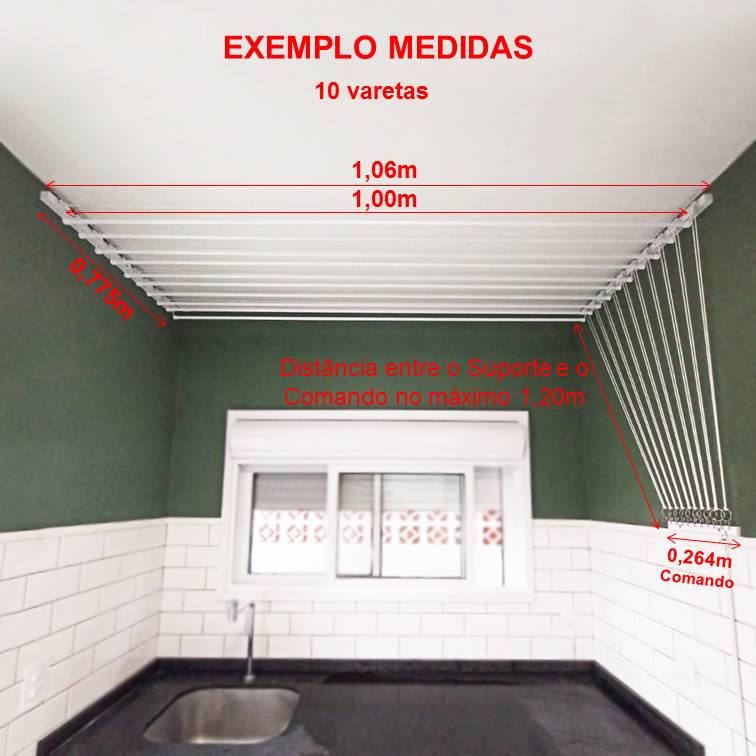 Varal Individual de Parede a Parede