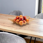 Fruteira de Mesa Quadrada Rosé Gold Arthi