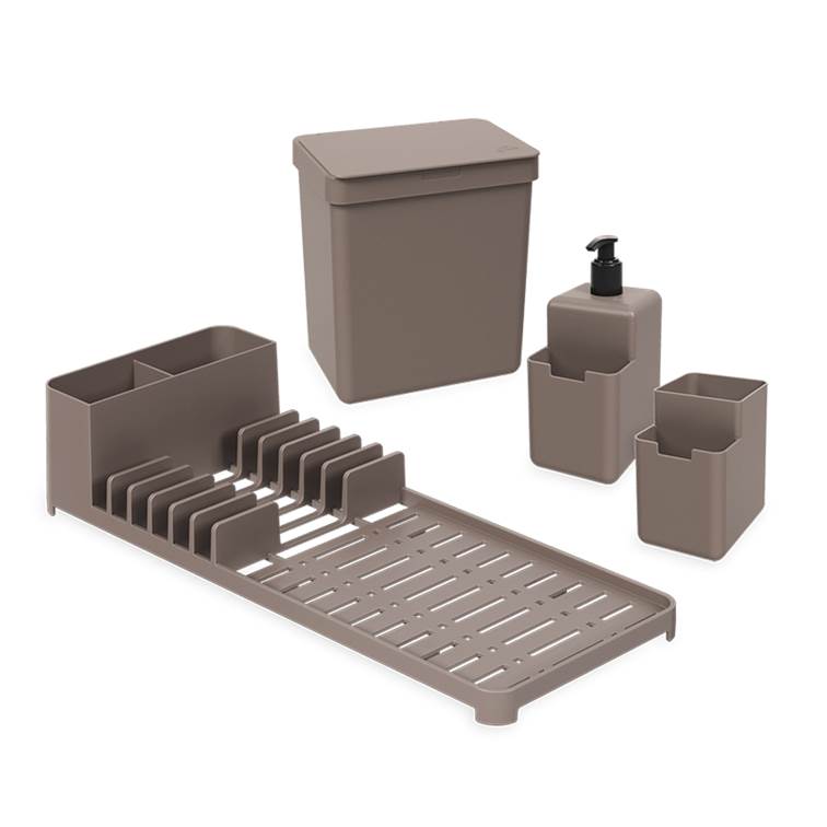 Kit Organize Sua Pia Single Warm Gray Coza 4 peças