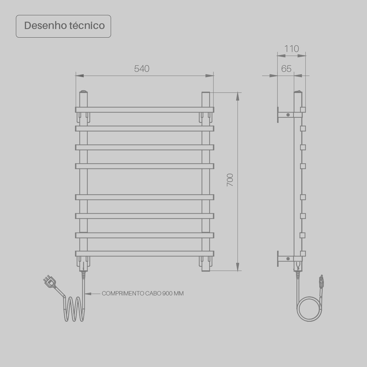 Toalheiro Térmico Capriccio Preto Seccare