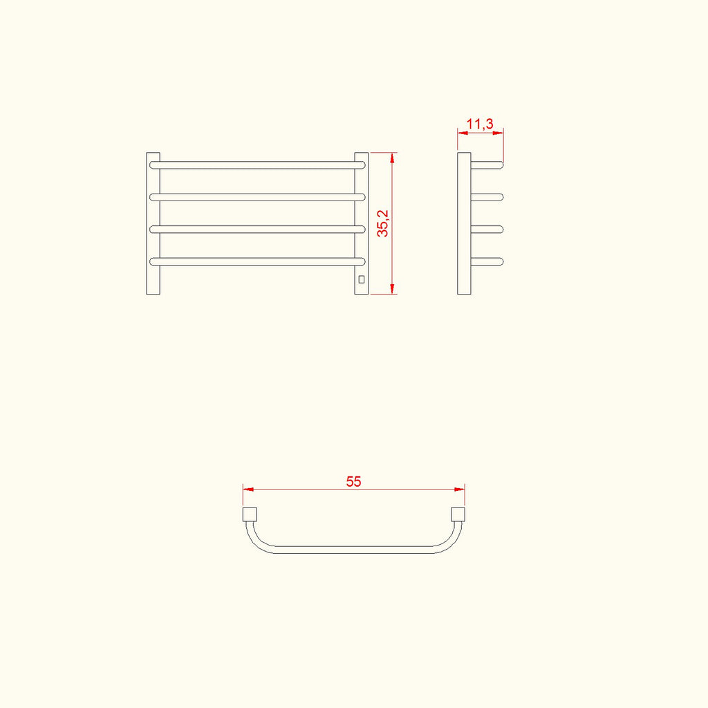 Toalheiro Térmico 1 Toalha Bronze Flape