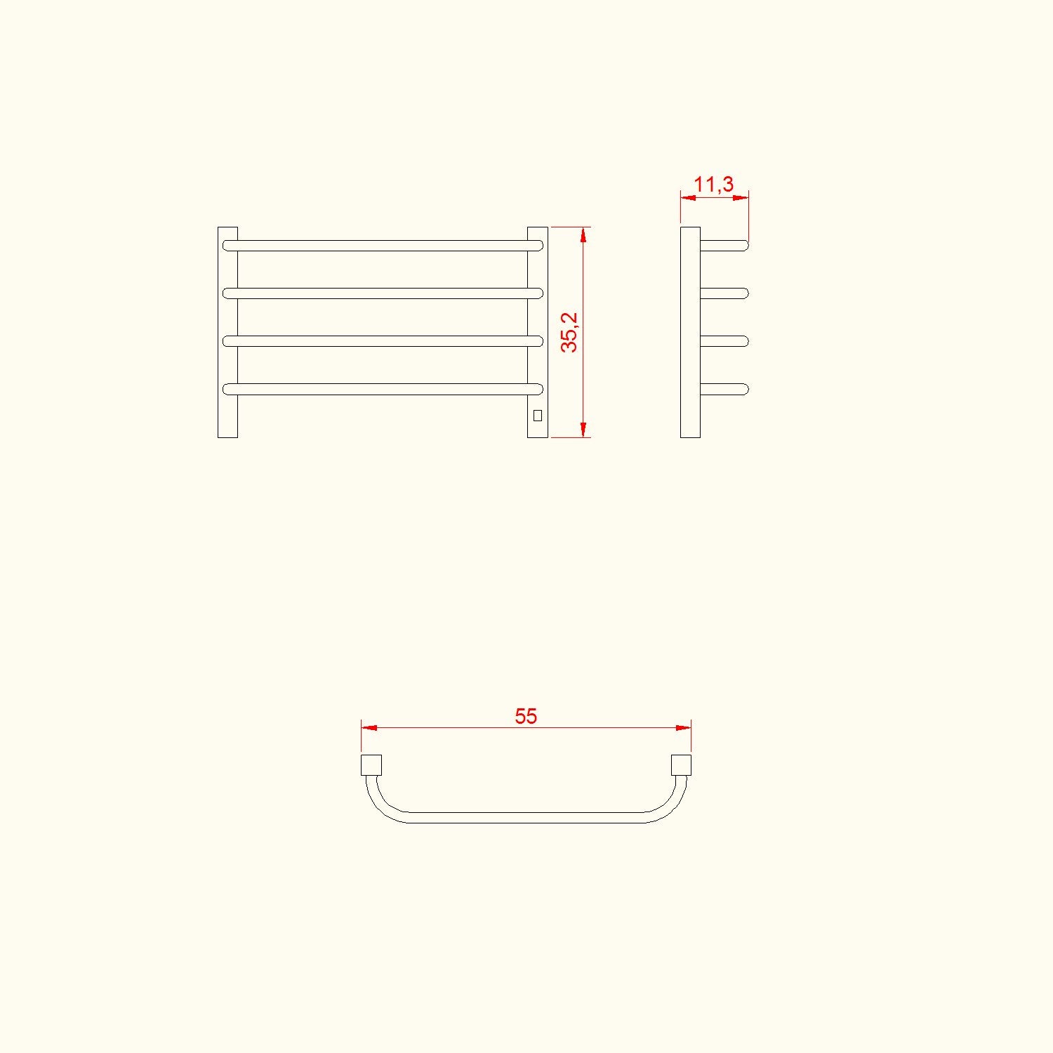 Toalheiro Térmico 1 Toalha Bronze Flape