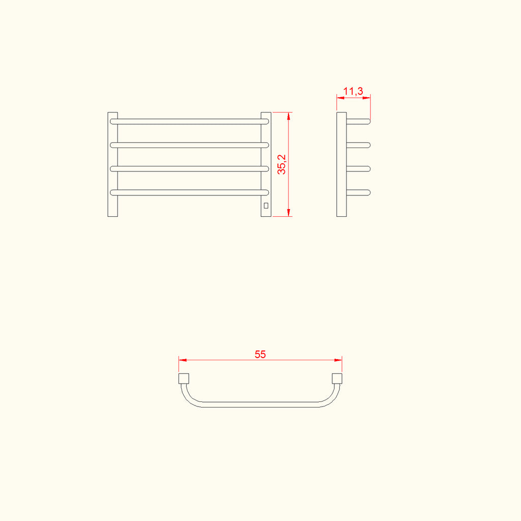 Toalheiro Térmico 1 Toalha Preto Flape