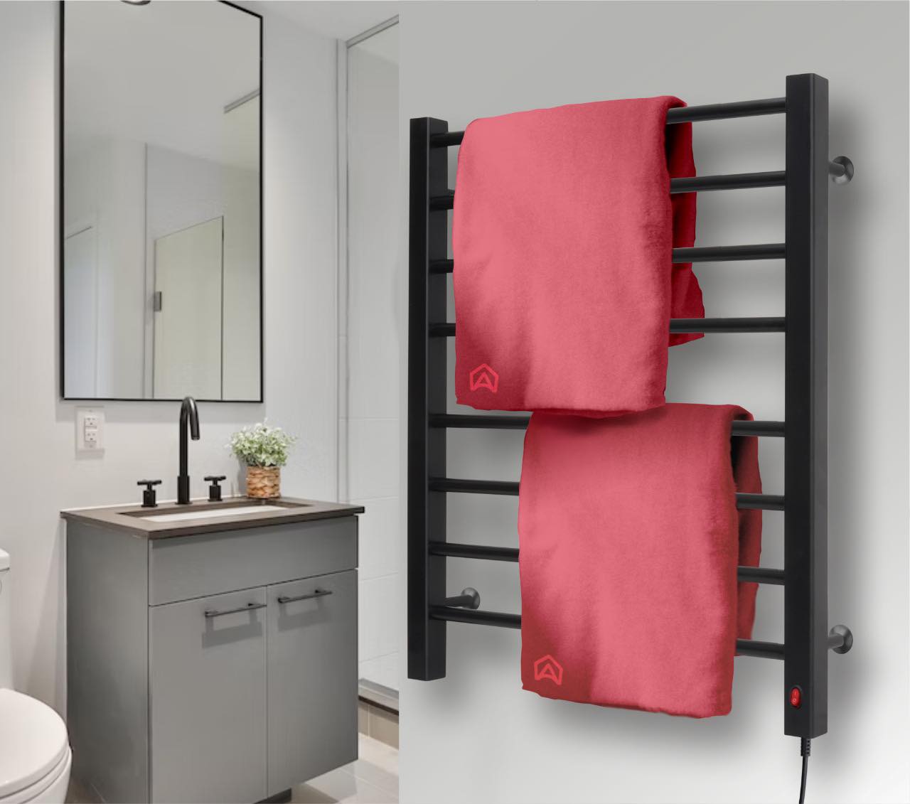 Toalheiro Térmico 2 Toalhas Branco Aiello