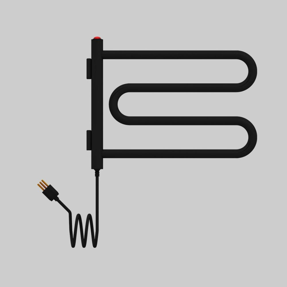 Toalheiro Térmico Articulado Compacto Preto Seccare