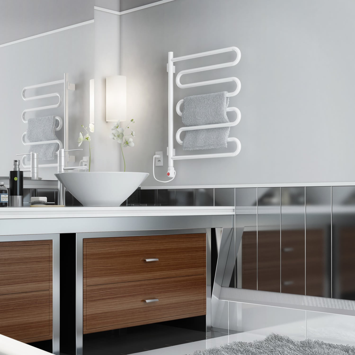 Toalheiro Térmico Articulado Nóbile Branco Seccare