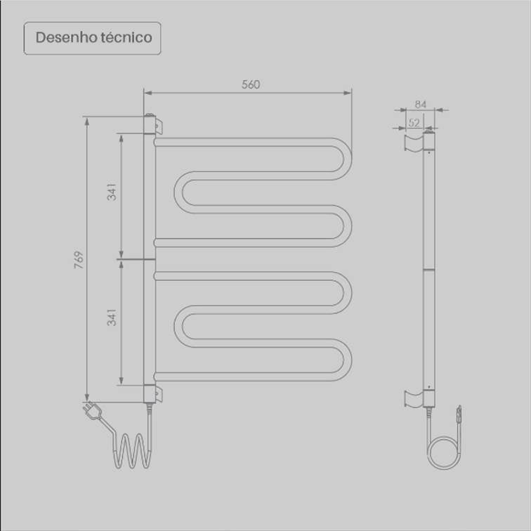 Toalheiro Térmico Articulado Nóbile Inox Seccare