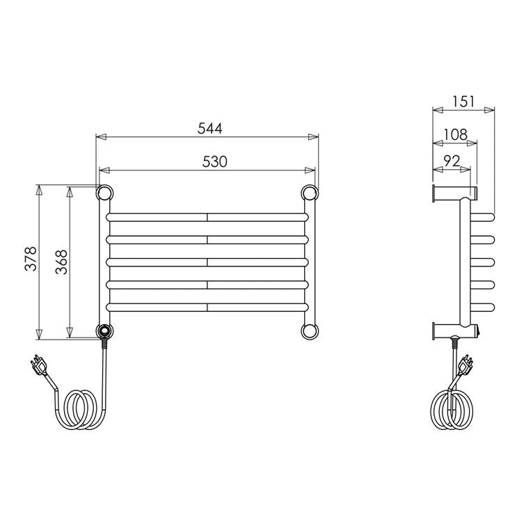Toalheiro Térmico Belice Inox Aquece