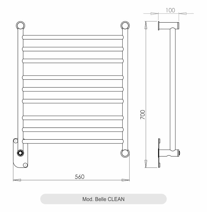 Toalheiro Térmico Belle Clean Inox Aquece