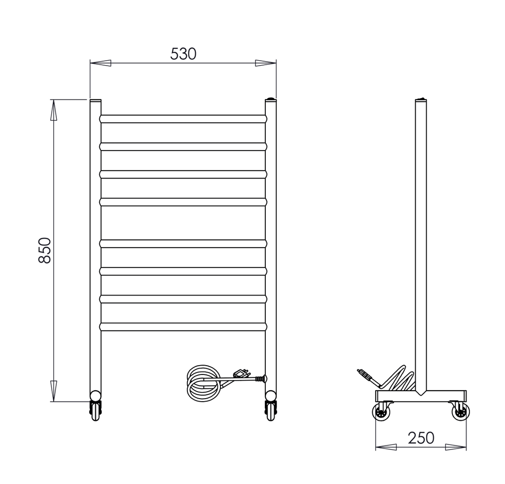 Toalheiro Térmico Belle Mobile Inox Aquece