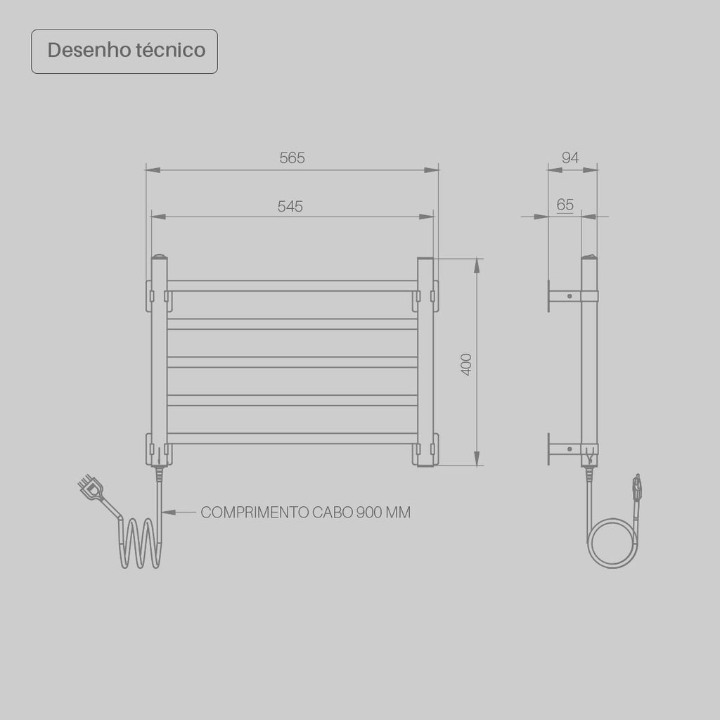 Toalheiro Térmico Delicatto Preto Seccare