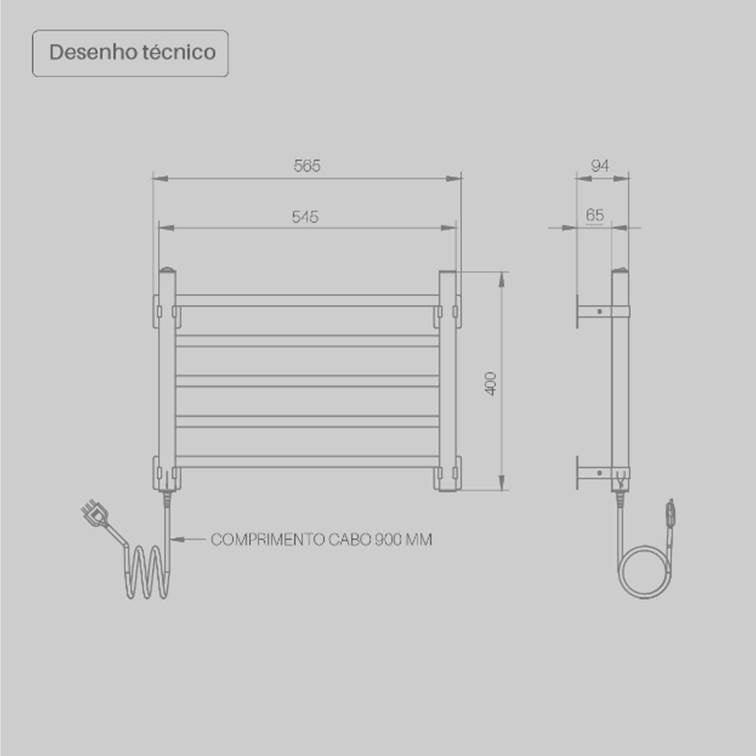 Toalheiro Térmico Delicatto Inox Seccare