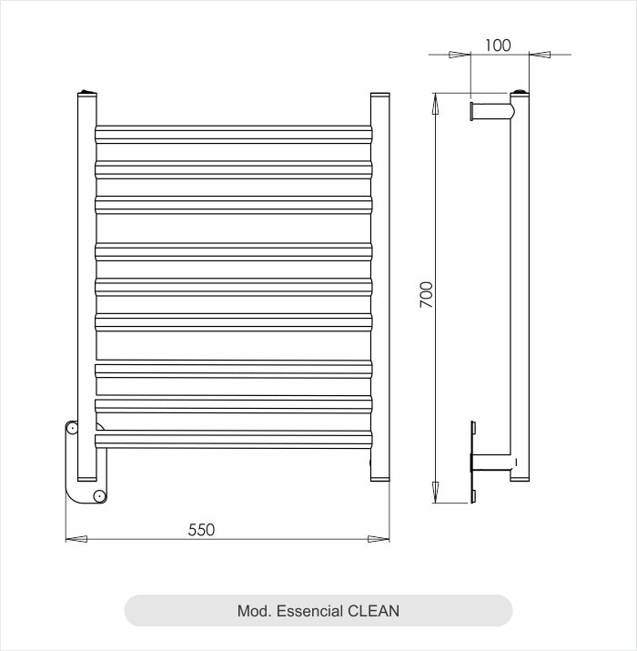 Toalheiro Térmico Essencial Clean Branco Aquece
