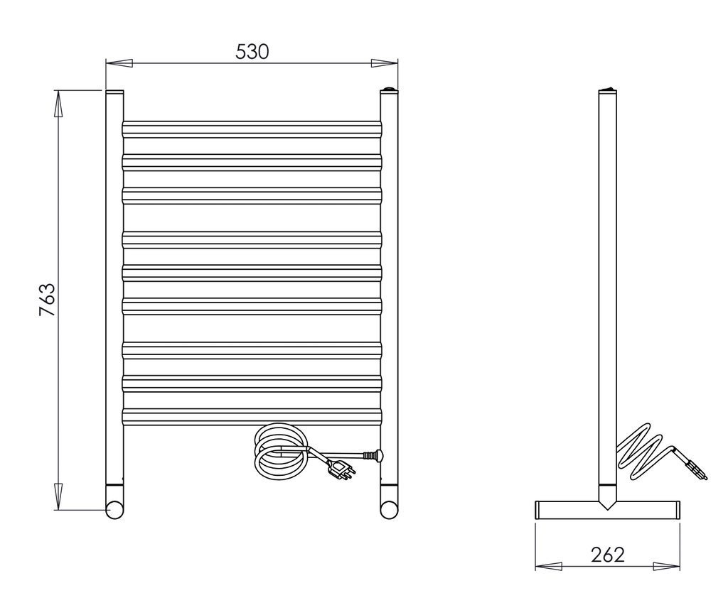 Toalheiro Térmico Essencial Mobile Preto Aquece