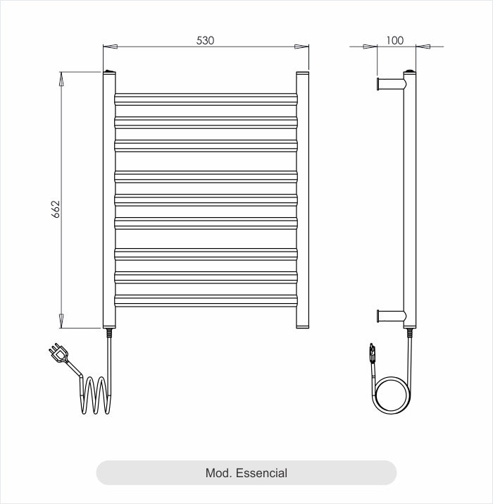 Toalheiro Térmico Essencial Preto Aquece