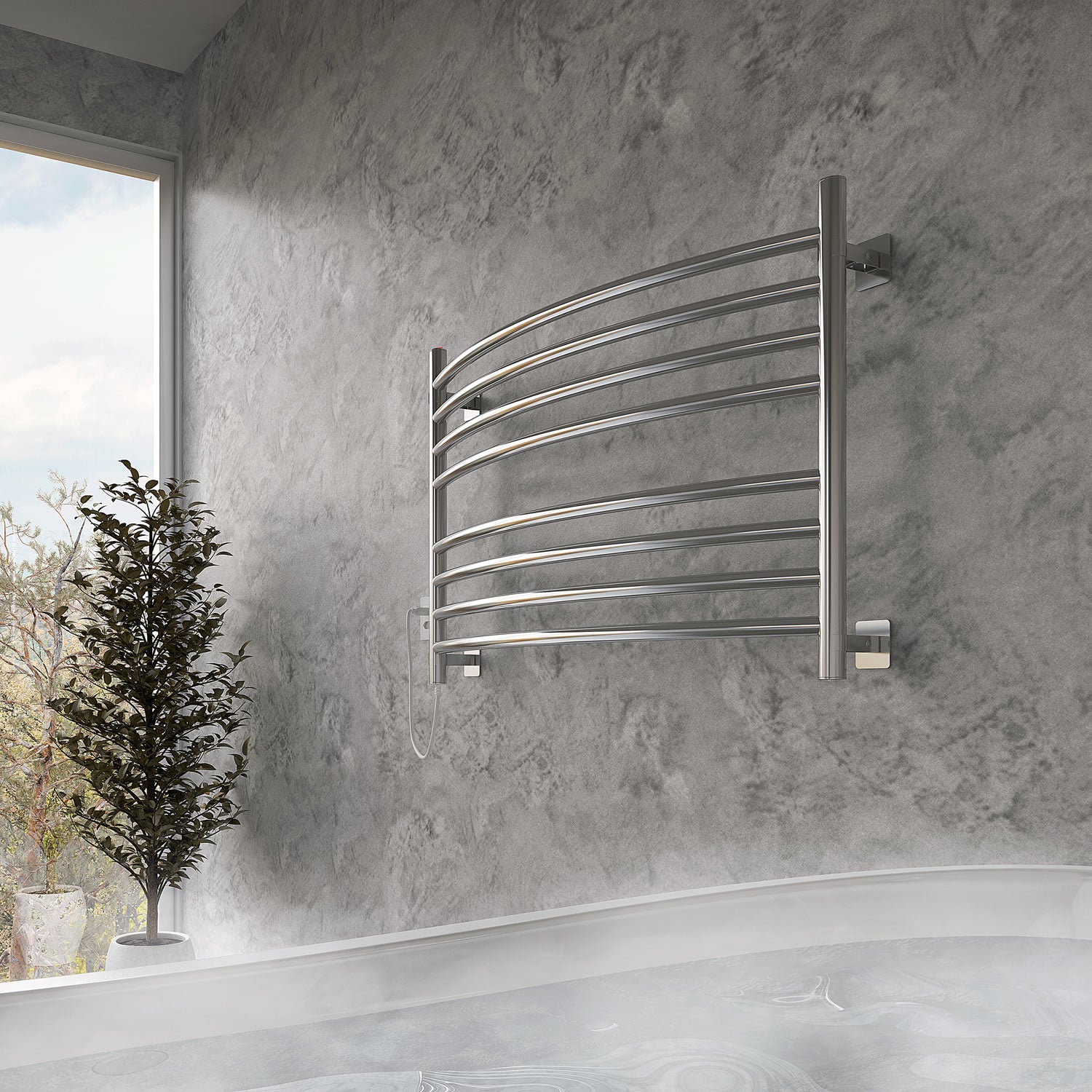 Toalheiro Térmico Famiglia Curvo Inox Seccare