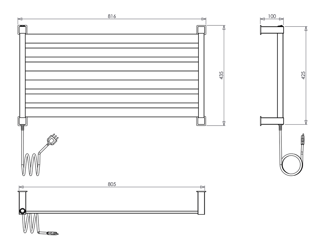 Toalheiro Térmico Fine Inox Aquece