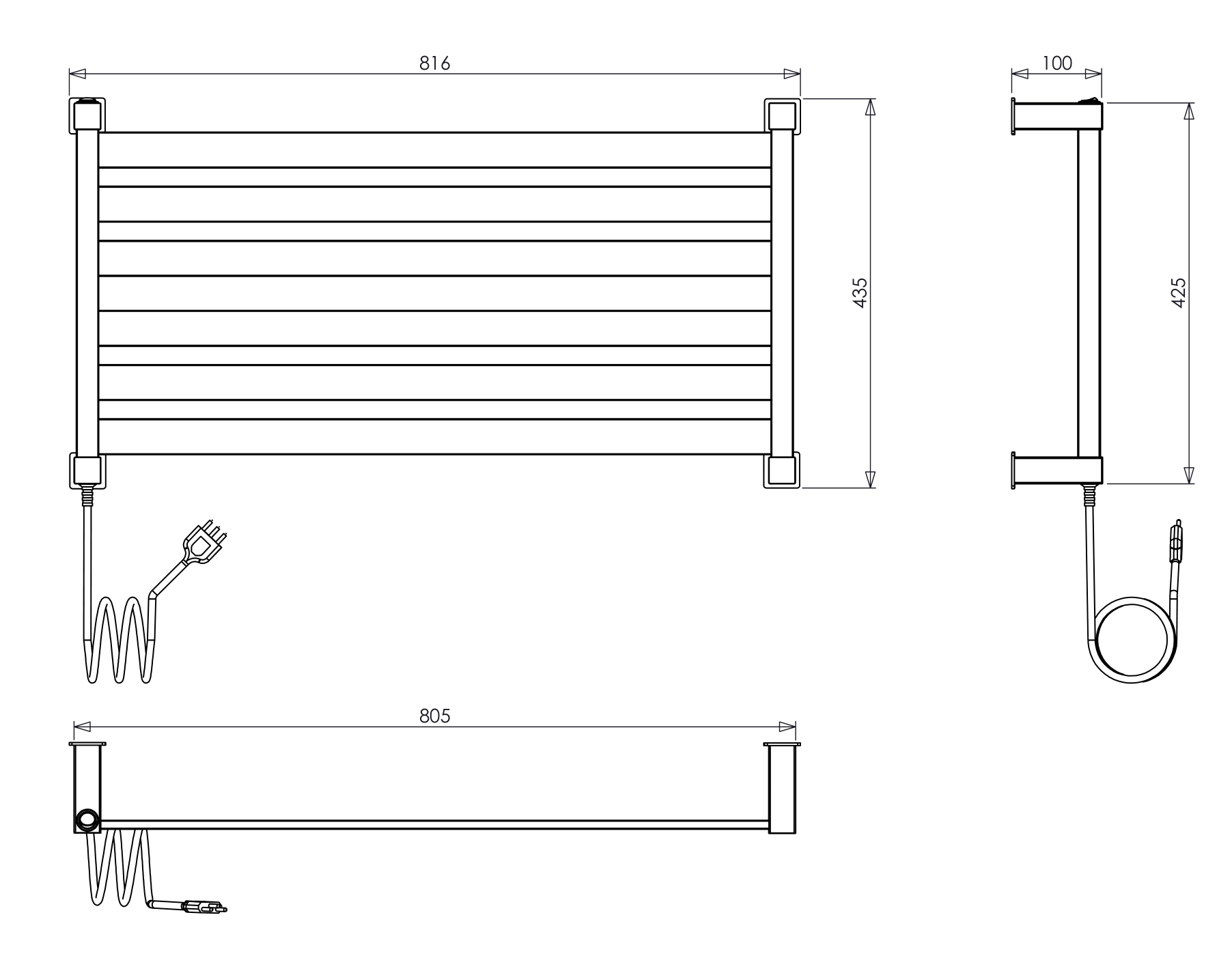 Toalheiro Térmico Fine Inox Aquece