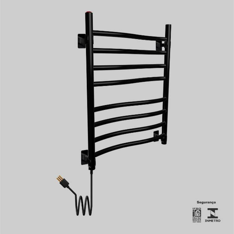 Toalheiro Térmico Ondata Preto Seccare