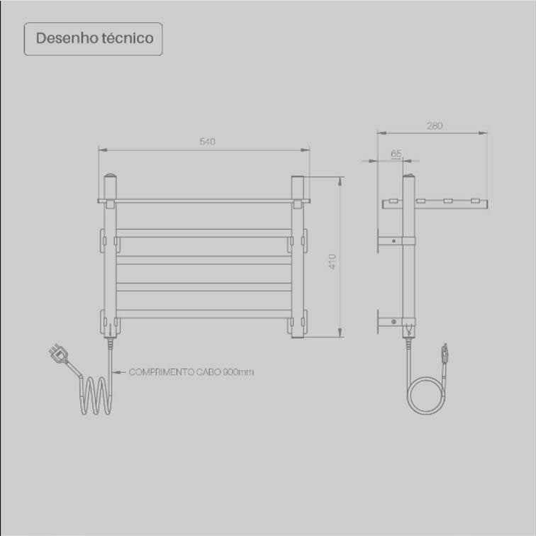Toalheiro Térmico Raffinato New Inox Seccare