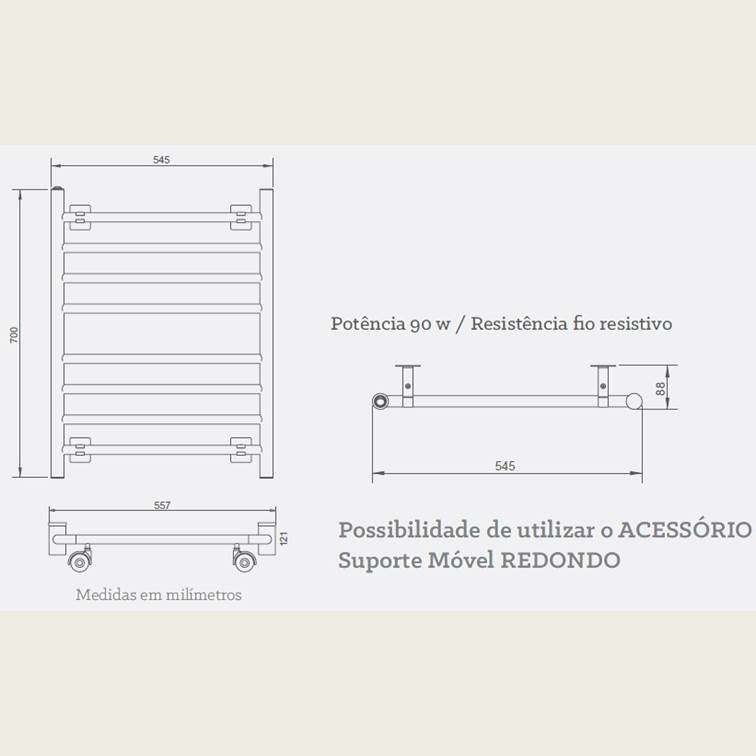 Toalheiro Térmico Requinte Inox Seccare