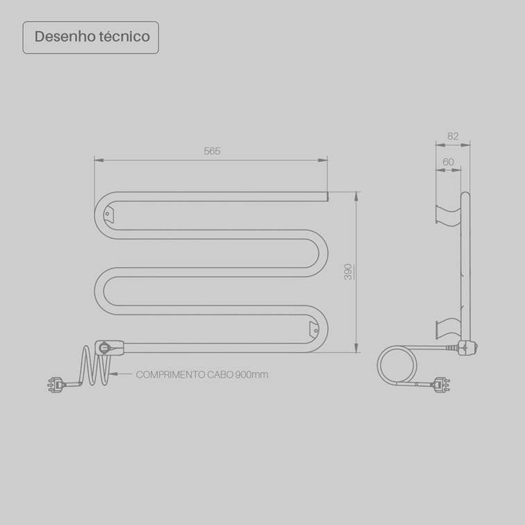 Toalheiro Térmico Soluzione Inox Seccare