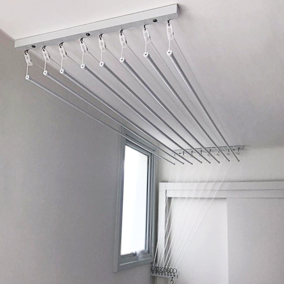 Varal Individual de Teto Comando com Suporte L