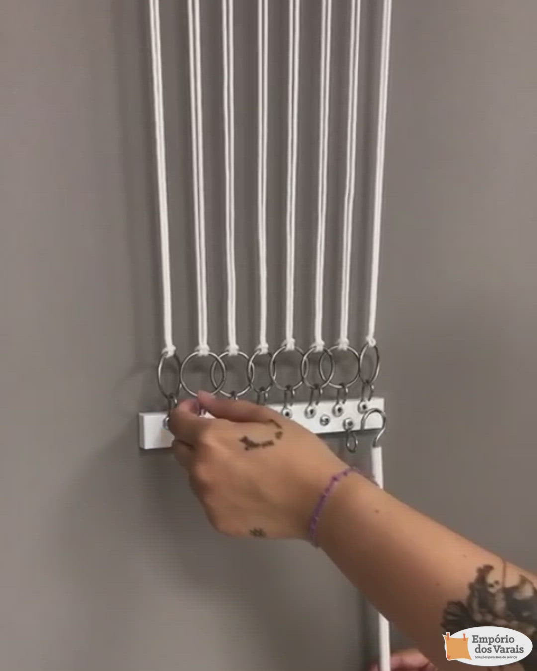 Varal Individual de Teto com Jogo de Roldanas