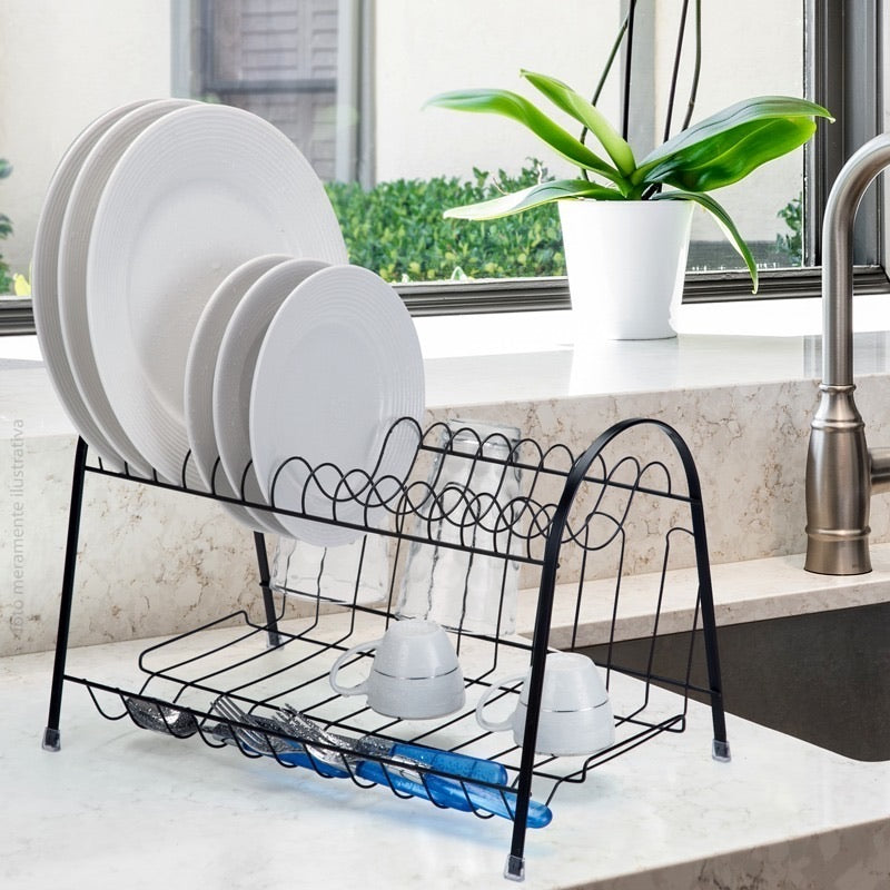 Escorredor de Louça Max Duplo Black Arthi