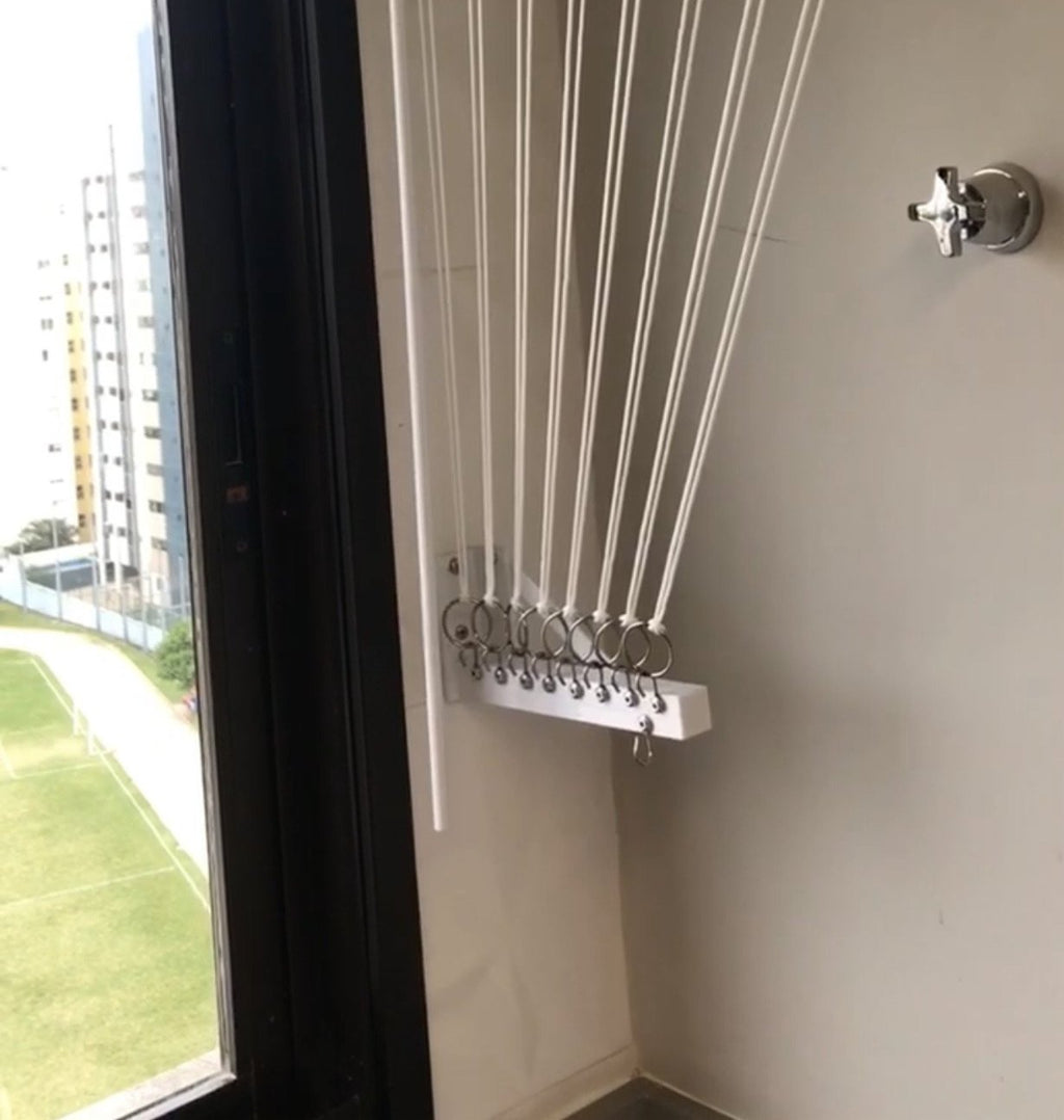 Varal Individual de Parede Comando com Suporte L