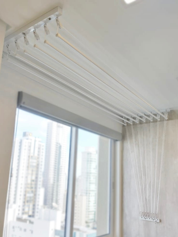 Varal Individual de Teto 6 varetas 86x49cm