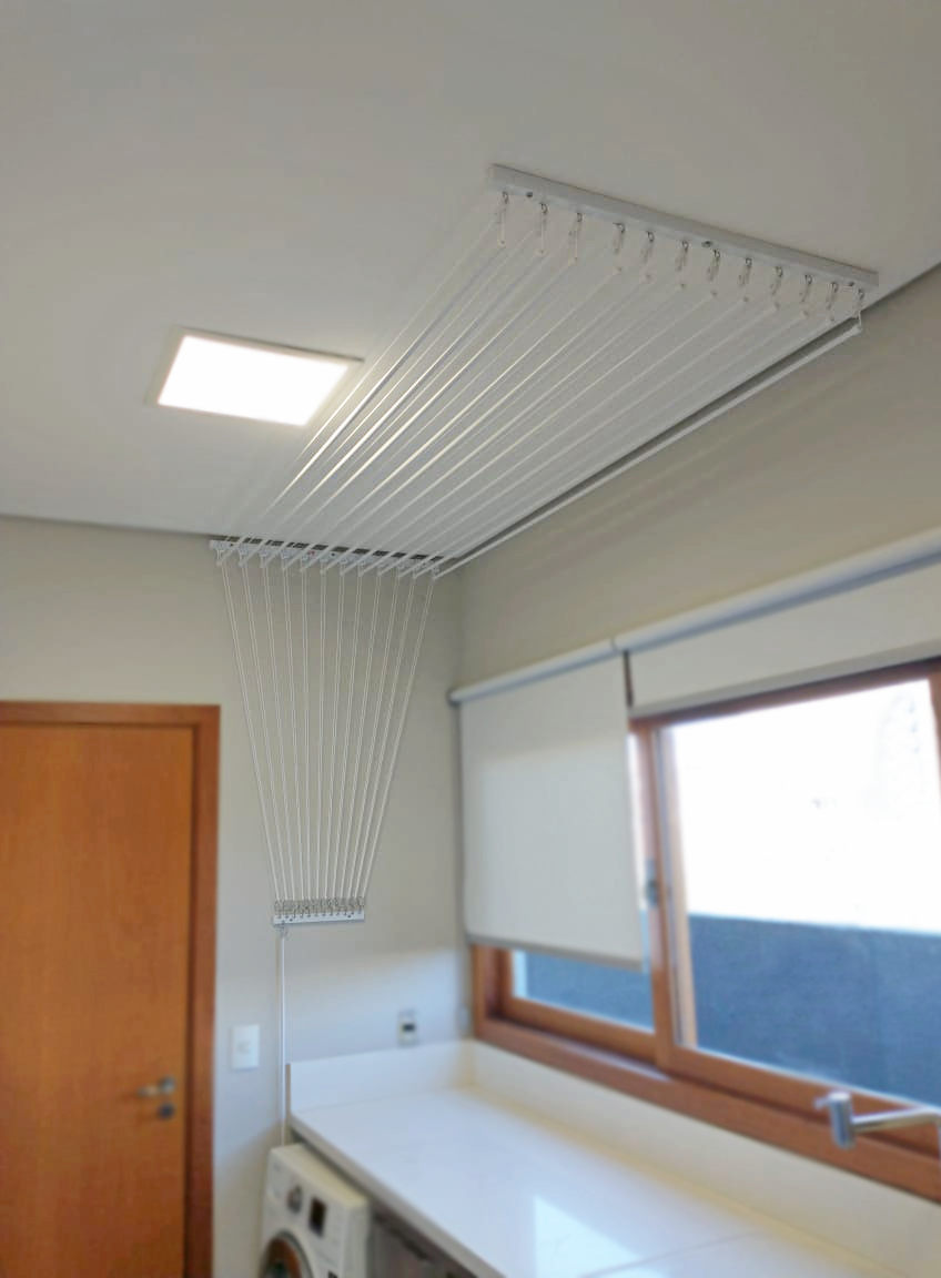 Varal Individual de Teto e Parede