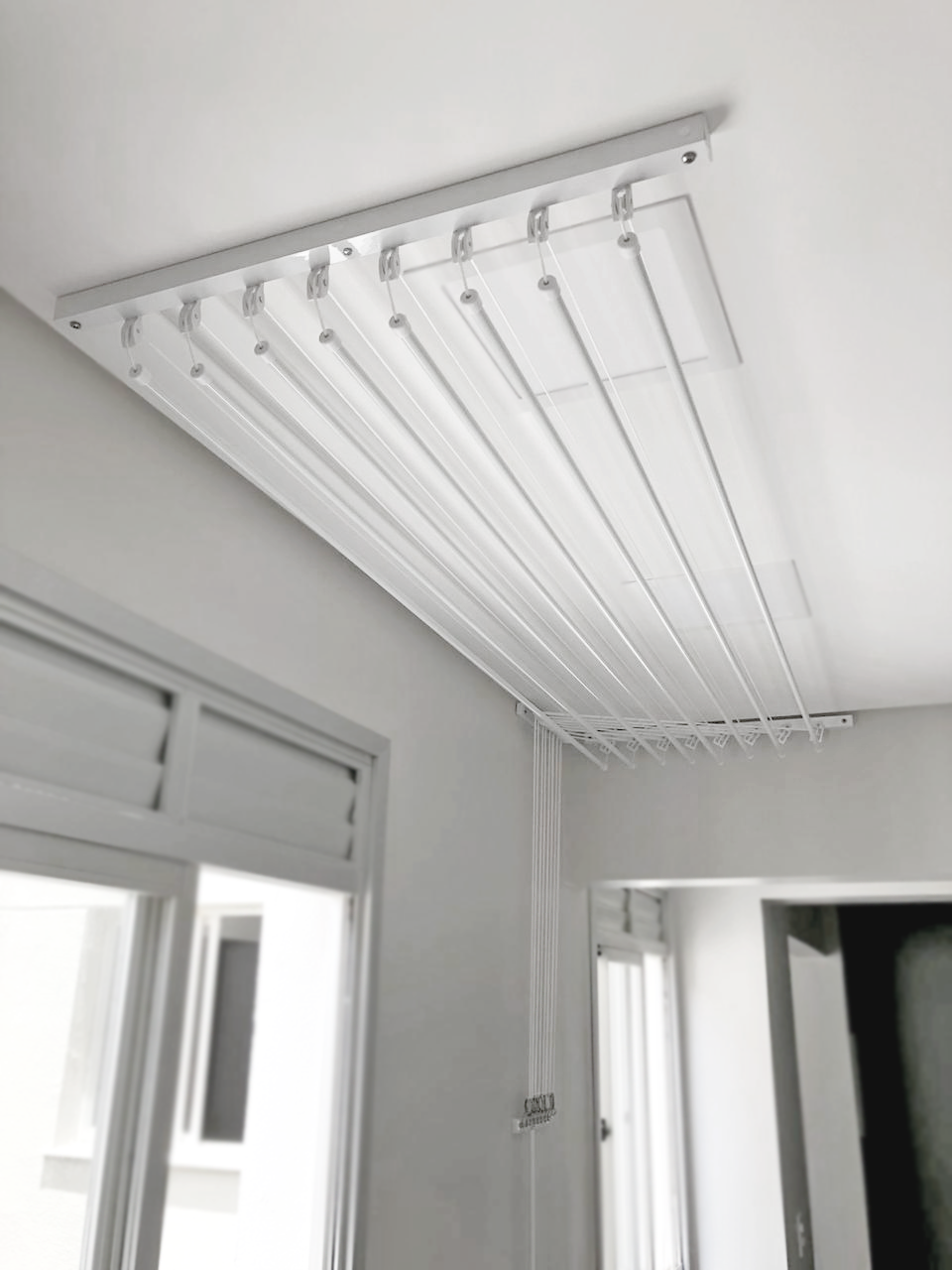 Varal Individual de Teto e Parede com Jogo de Roldanas