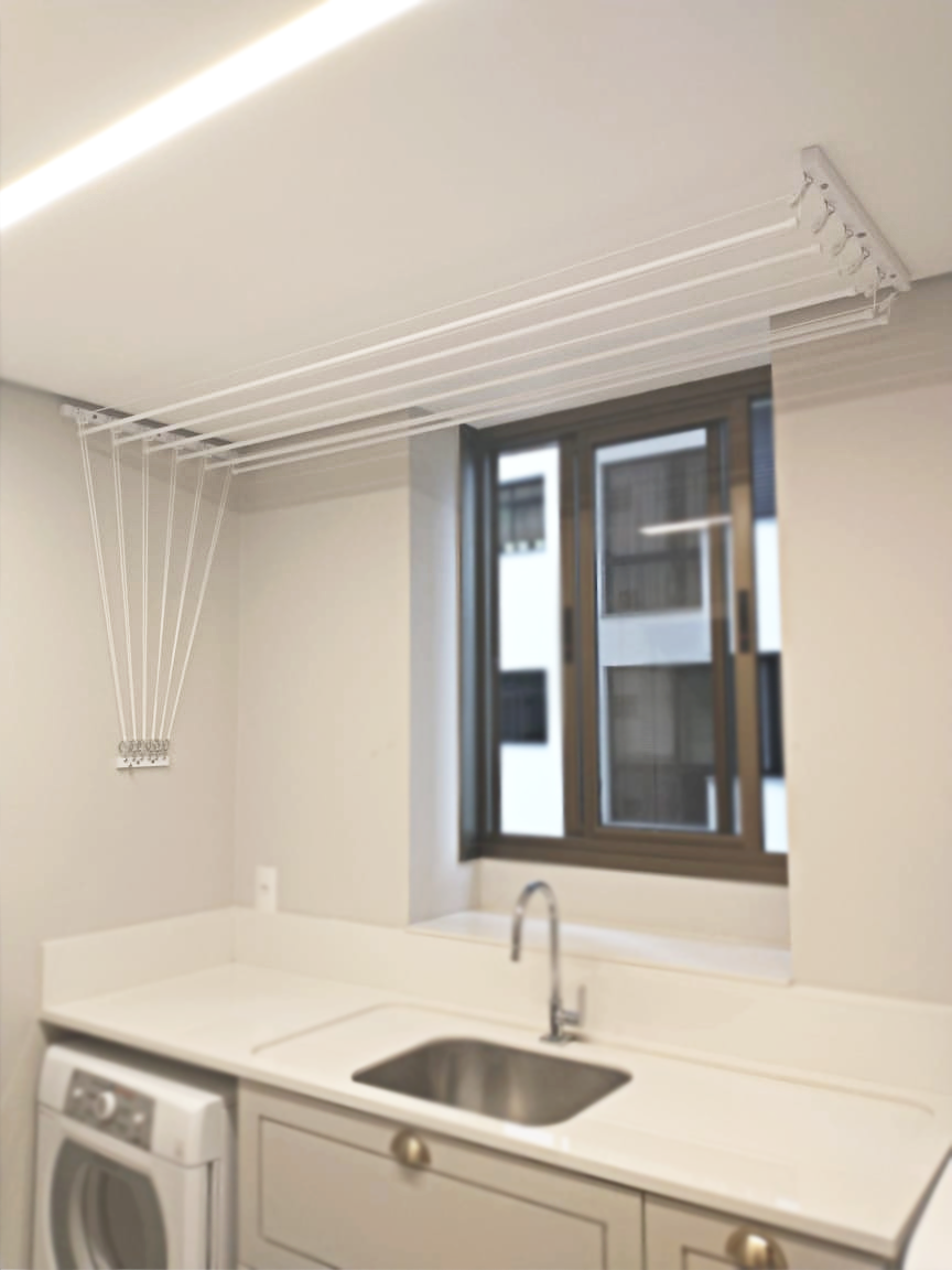 Varal Individual de Teto e Parede