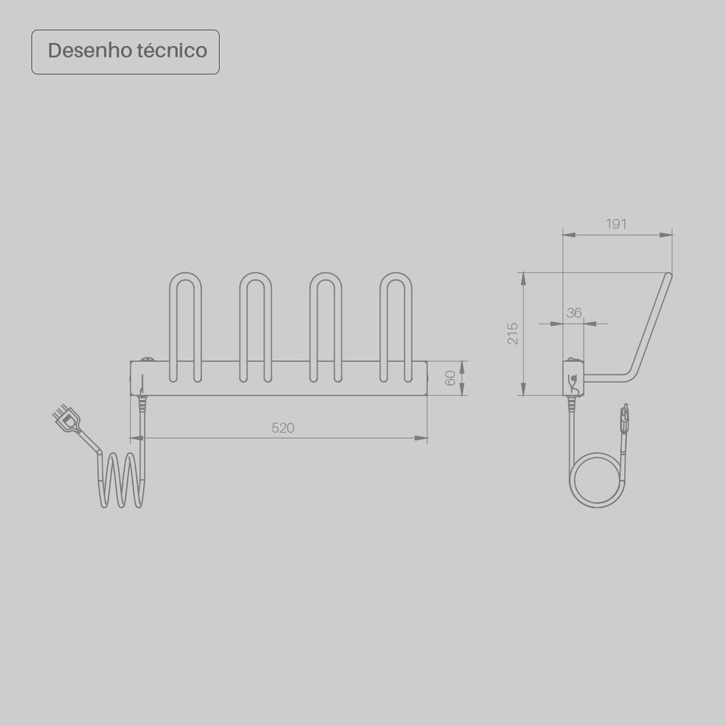 Secador Elétrico de Calçados 2 Pares Preto