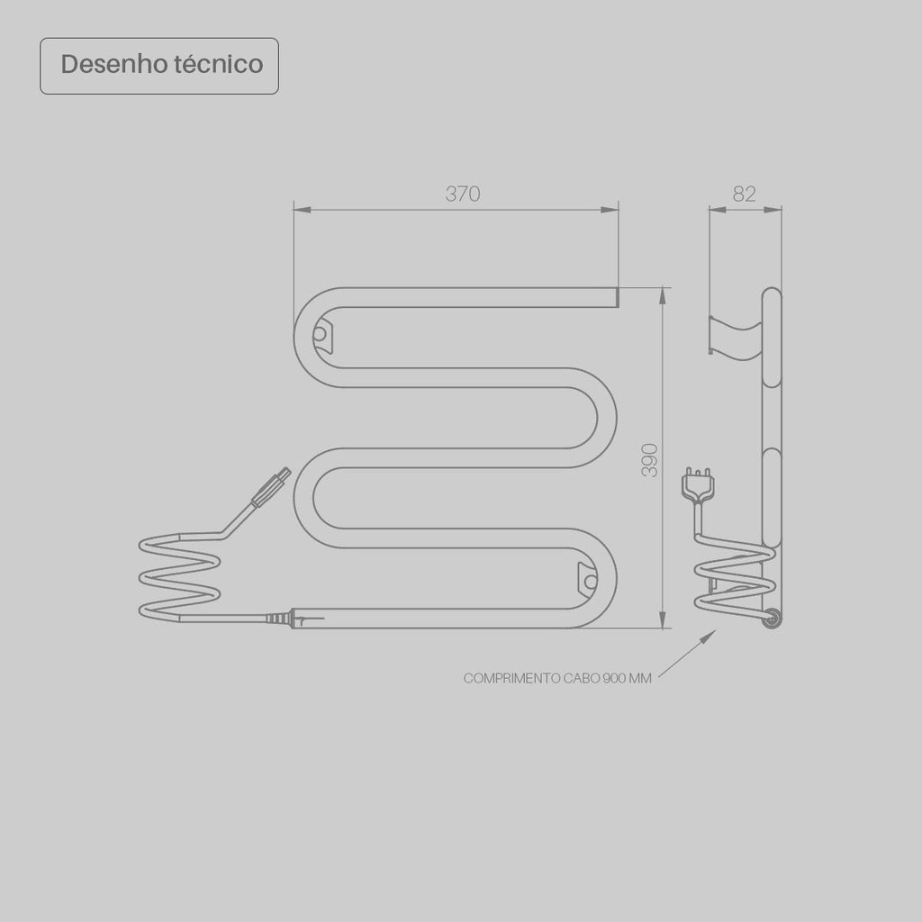 Toalheiro Térmico Bello Preto Seccare