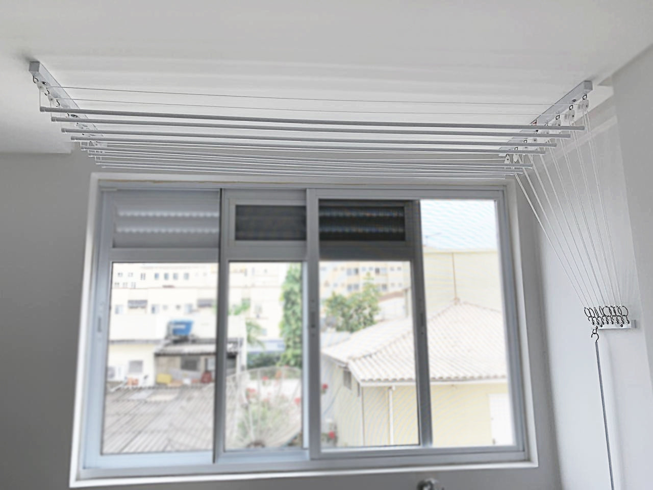 Varal Individual de Teto 6 varetas 86x49cm