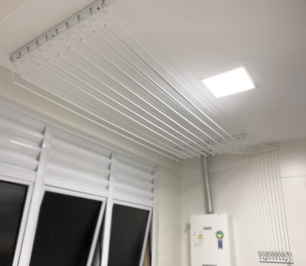 Varal Individual de Teto com Jogo de Roldanas